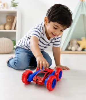 Spider-Themed Double-Sided Stunt Car