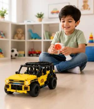 Remote Control Land Rover Building Block Car