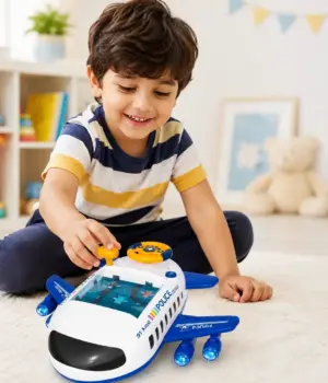 Medium-Sized Steering Wheel Game Console Blue