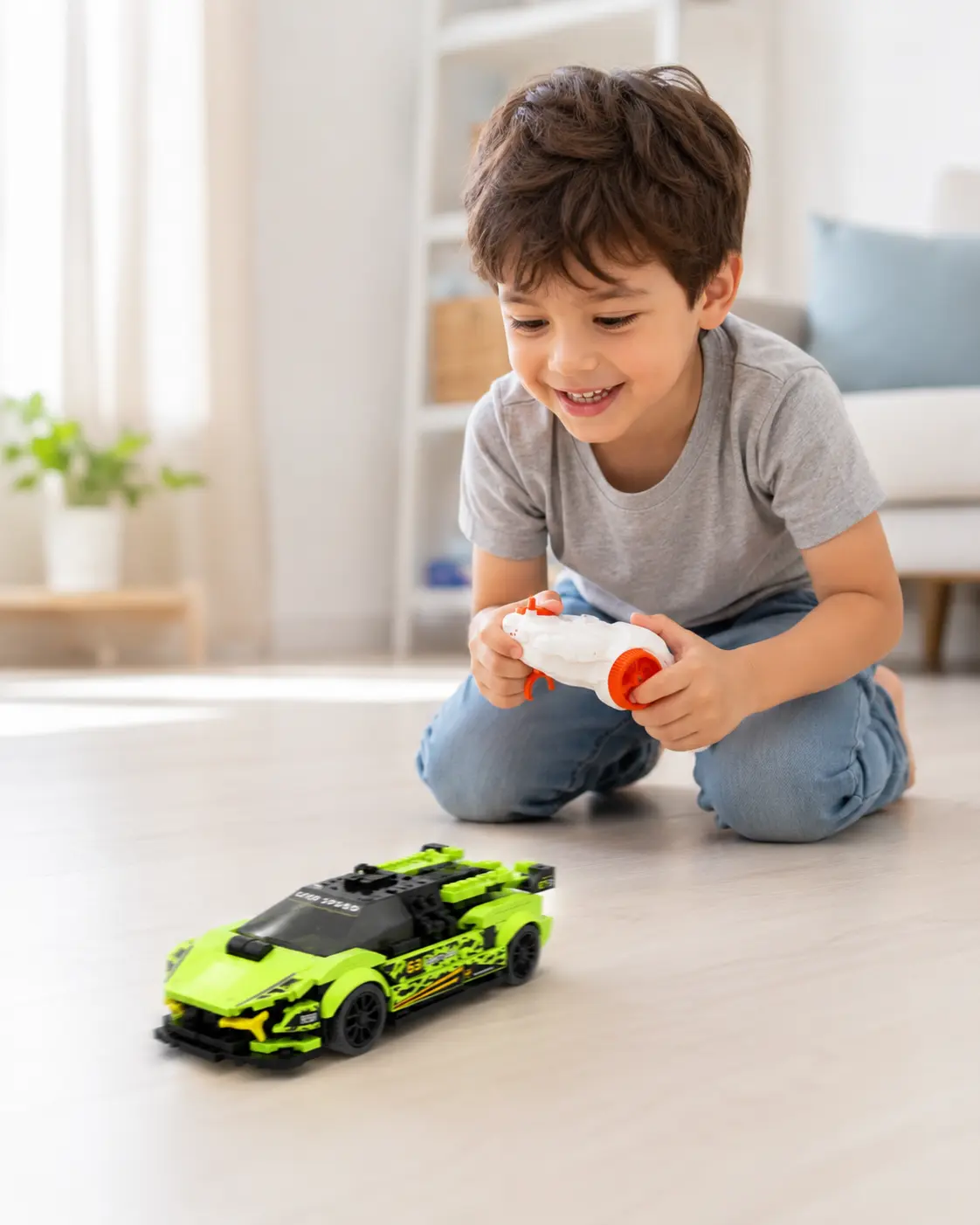 Remote Control Building Block Car Lamborghini – 1:20 Scale 223-Piece Racing Toy