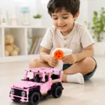 Pink Building Block Car Big G – 1:16 Scale 434-Piece Remote-Controlled Toy 5 Pink Building Block Car