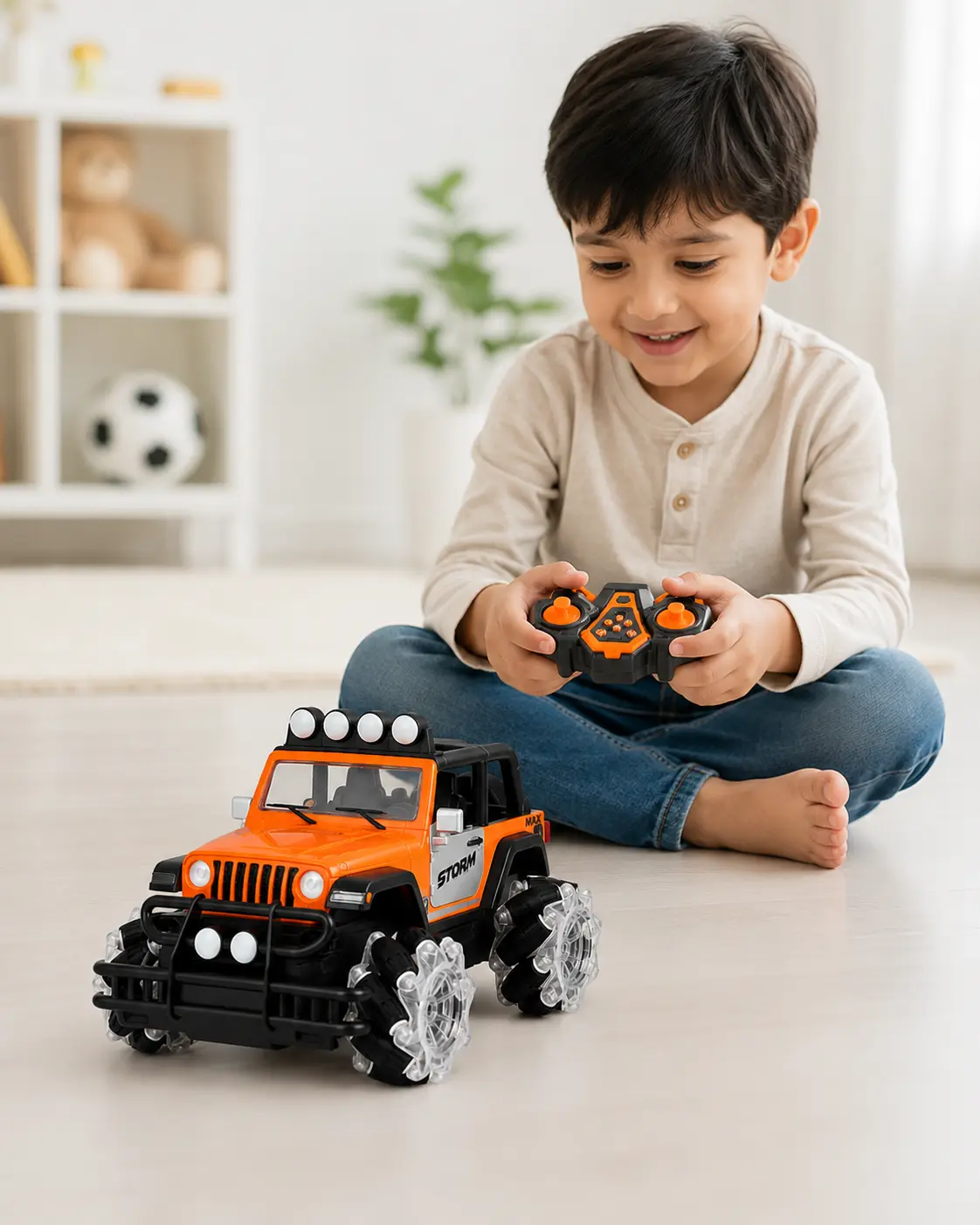 Off-Road RC Stunt Car – 1:14 Scale 7-Channel 2.4GHz Remote Control Car with Colorful Lights