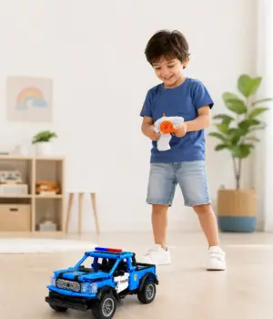Remote Control Building Block Police Car