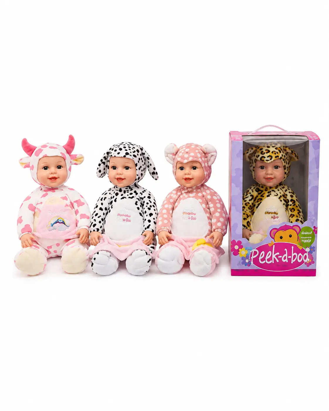 Peek-a-Boo Hide and Seek Doll – Interactive Animal Costume Baby Doll