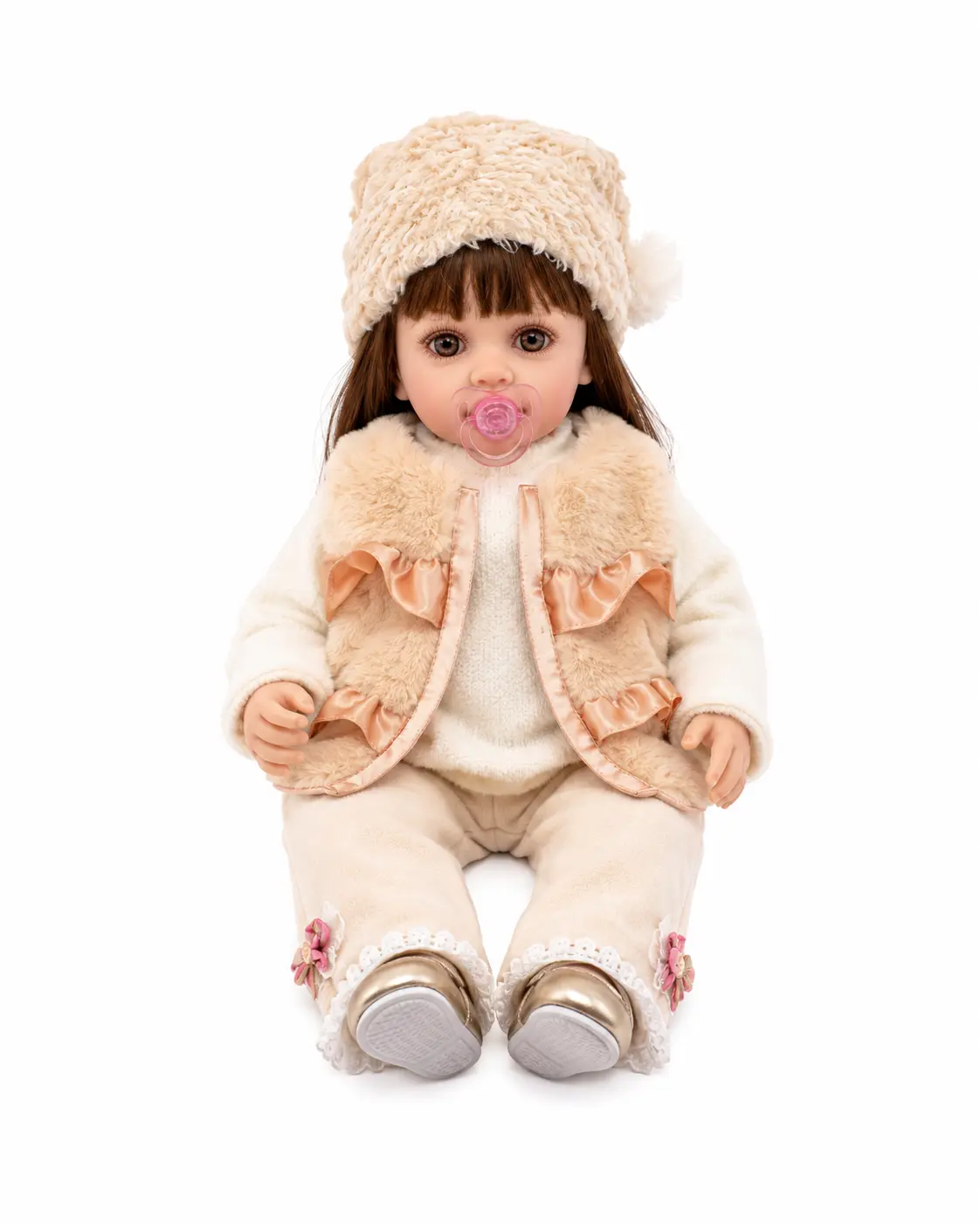Talking Doll Off-White – English Dialogue, Head-Shaking & Remote Control Baby Doll