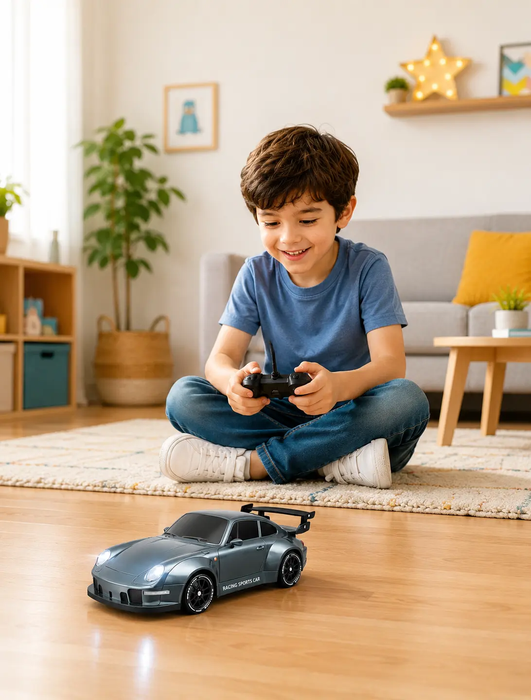 4WD Remote Control Drift Car with Multi-Speed Gearbox for Kids
