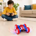 LED Letter Lights Stunt Car – 360° Rotating Remote Control Car 5 LED Letter Lights Stunt Car